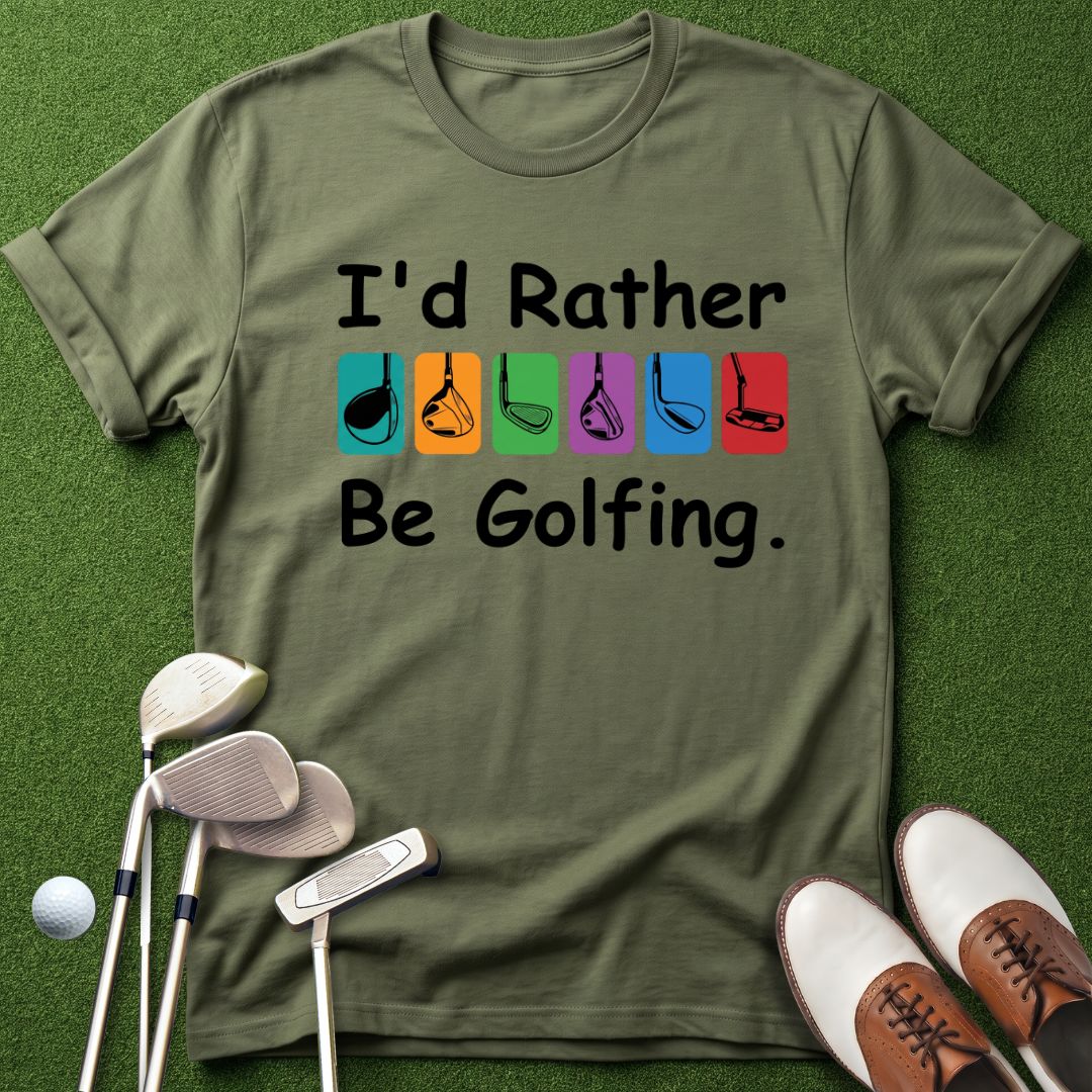 i_d-rather-be-golfing-military-green-tshirt