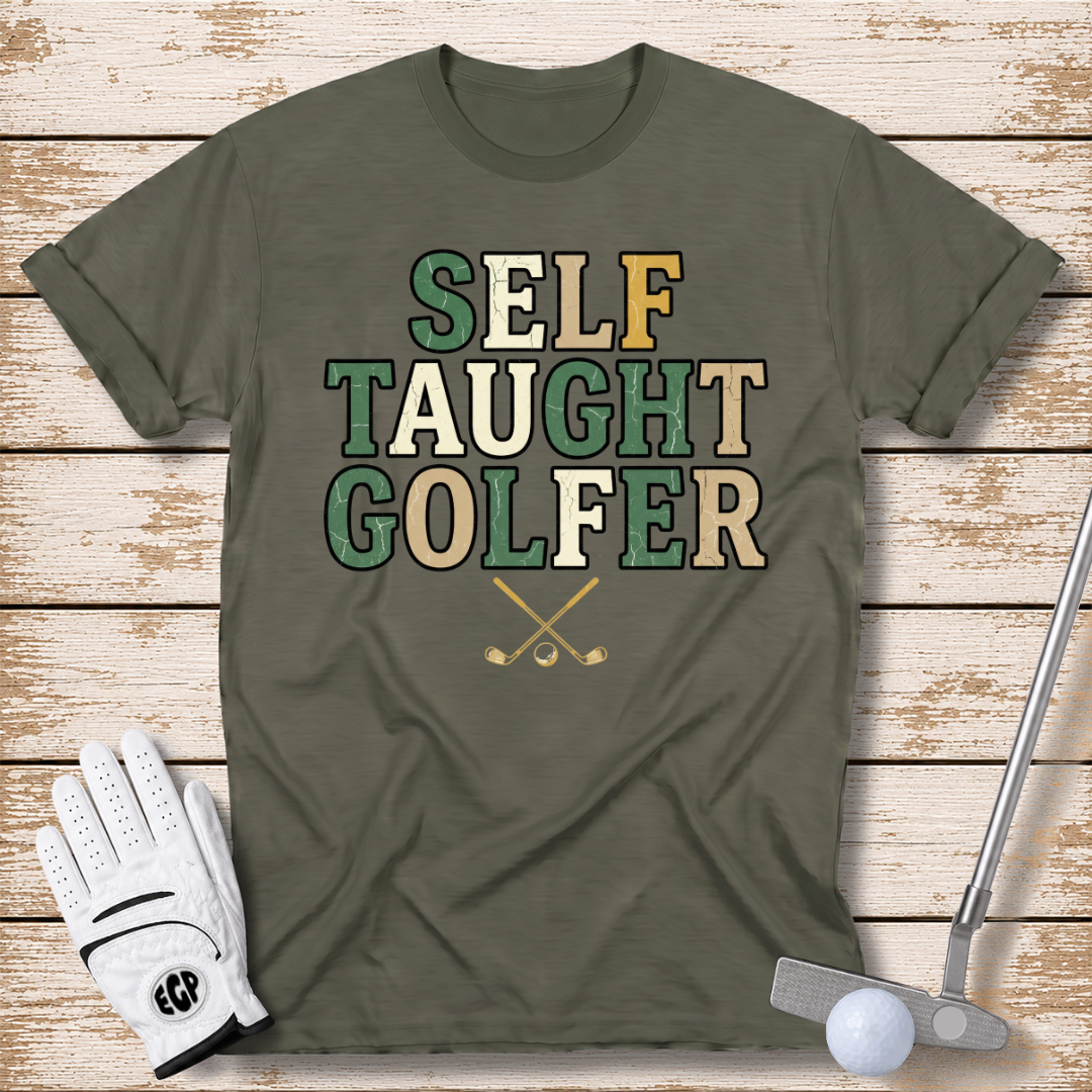 self-taught-golfer-funny-golf-tshirt-military-green-color-the-next-fairway