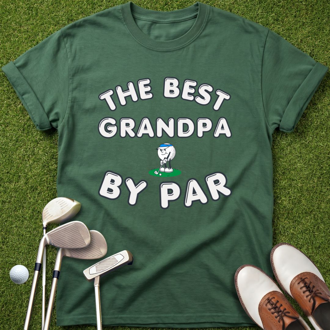 the-best-grandpa-by-par-golf-tshirt-forest-green-the-next-fairway