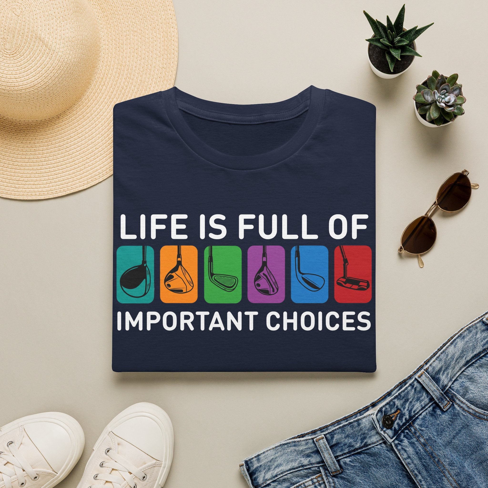 life-is-full-of-important-choices-funny-golf-tshirt-navy-color-the-next-fairway-lifestyle