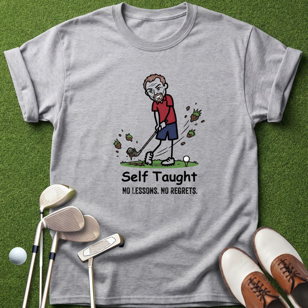 self-taught-no-lessons-no-regrets-sport-grey-tshirt