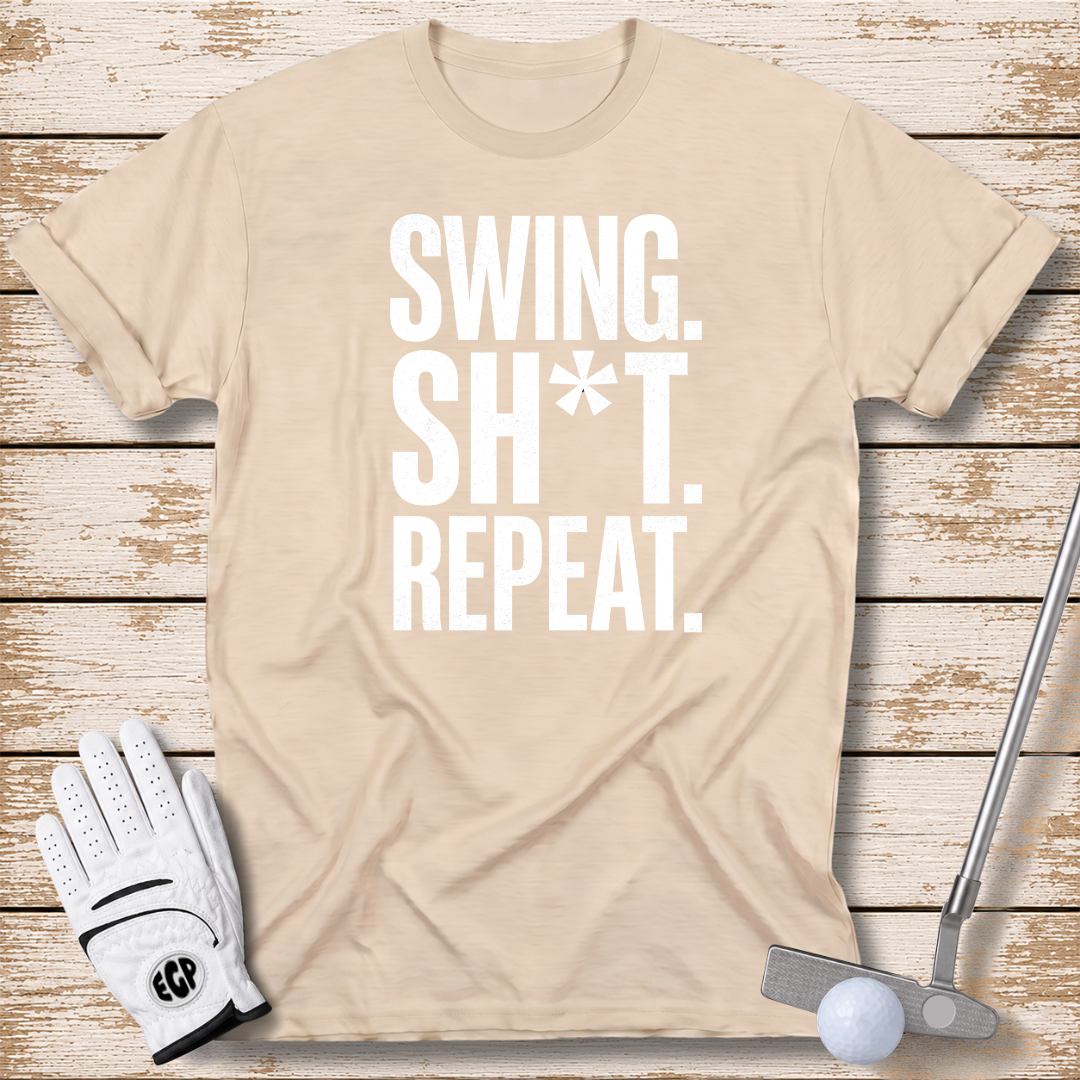 swing-sht-repeat-funny-golf-t-shirt-sand-color-thenextfairway