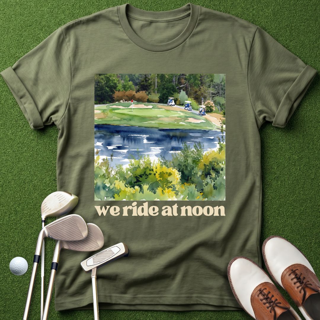 we-ride-at-noon-golf-tshirt-military-green-the-next-fairway